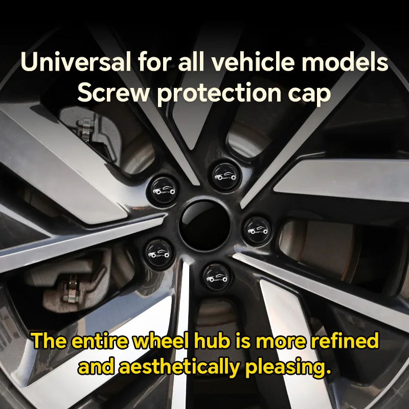 

Tire Nut Caps For GMC 20pcs Black Car Wheel Caps Bolts Automotive Wheel Hub Nut Protective Cap Rust Proof Waterproof Cap