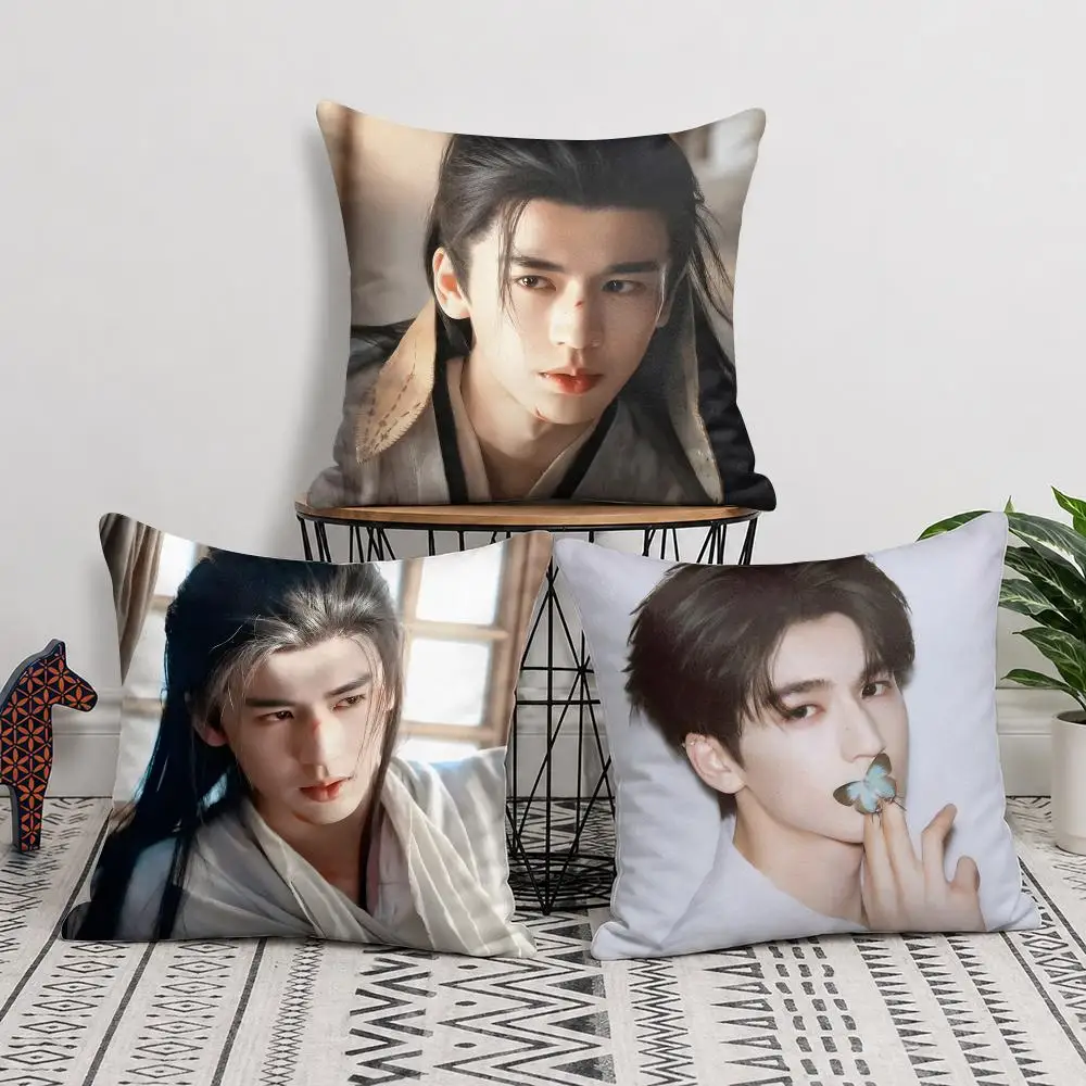 Actor Z-Zhang Linghe Cushion Cover Double-Sided Plush Sofa Pillow Covers Organic Breathable Invisible Zipper