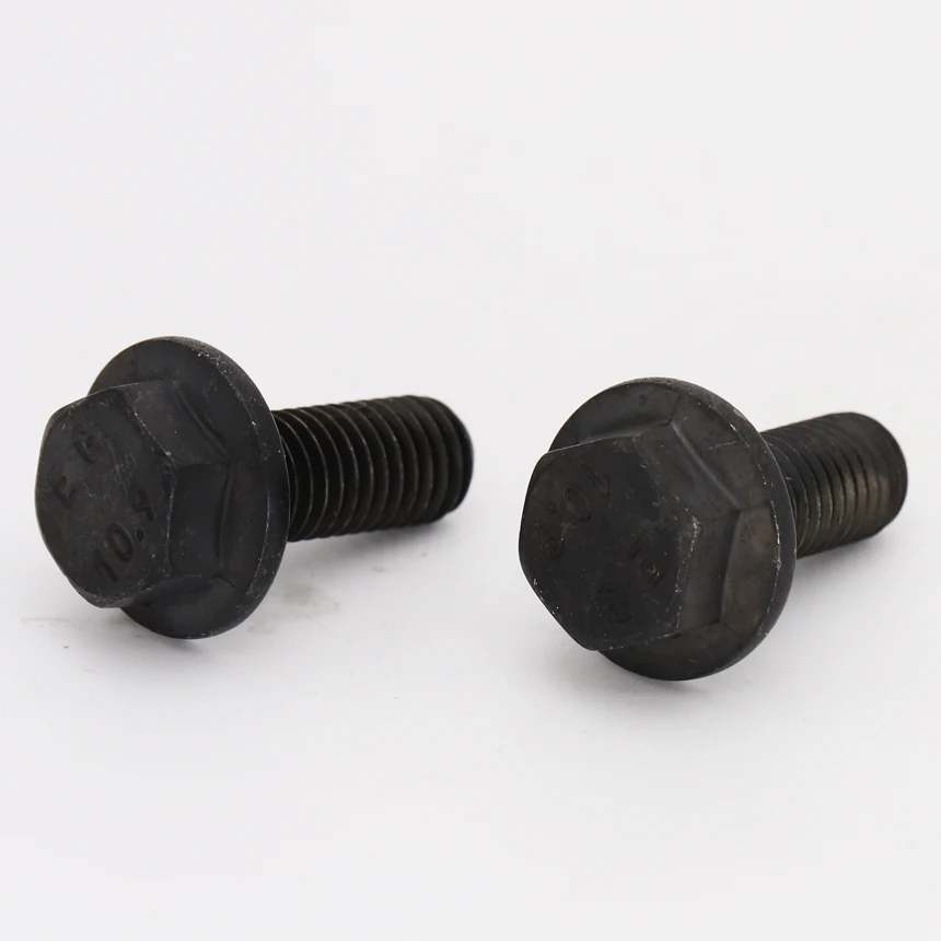 M5 M6 M8 M10 M12 M14 M16 8/12/18/20/30/35/40/50/60mm 10.9 Grade Carbon Steel Flange External Hex Hexagon Screw Bolt With Washer