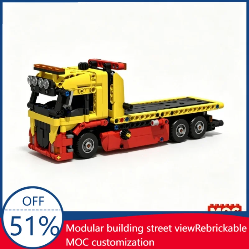 

631pcs MOC Urban Engineering Mini 8109 Flatbed Truck Technic Model Custom Building Blocks Creative Educational Assembly Toy Gift