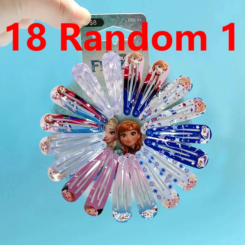 Disney Frozen Elsa Anna Olaf Cartoon BB Hairpin Metal Anime Soft Surrounding Girls Children Hair Accessories Kawaii Cute Gifts