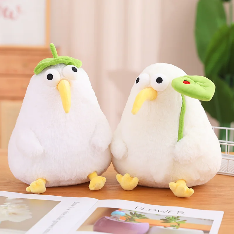 25/40/50cm Cartoon Kiwi Bird Plush Toy Cute Stuffed Animlas Stupid Birds Plushies Throw Pillow Cushion Anime Soft Kids Toys Gift