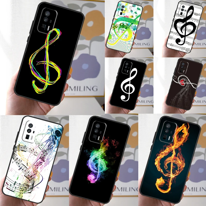 Music Note Musical Treble Clef Case For POCO X6 M6 X3 Pro X5 F3 F5 M5s Xiaomi 13 14 Ultra 12 Lite 11T 12T 13T Pro Cover