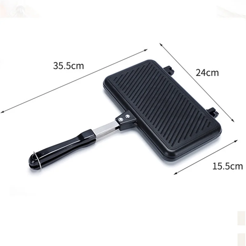 الغاز غير عصا صانع الساندوتشات الخبز نخب الإفطار آلة فطيرة الخبز الشواء فرن قالب شواء مقلاة SQ