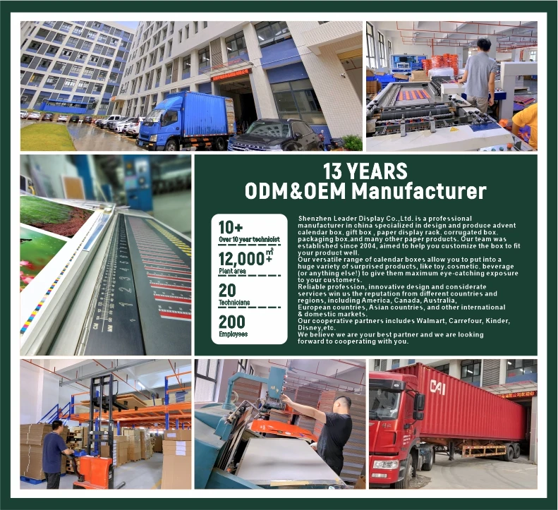 Custom Logo Advent Calendar Box 24 Days Chocolate Food Advent Calendars Gift Box Packaging