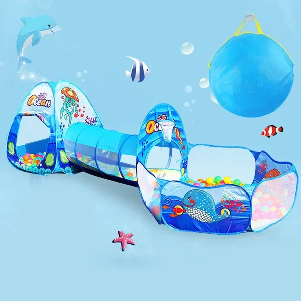 3 em 1 jogar tenda brinquedos do bebê piscina de bolinhas para crianças oceano bolas piscina dobrável crianças jogar tenda cercadinho túnel jogar casa