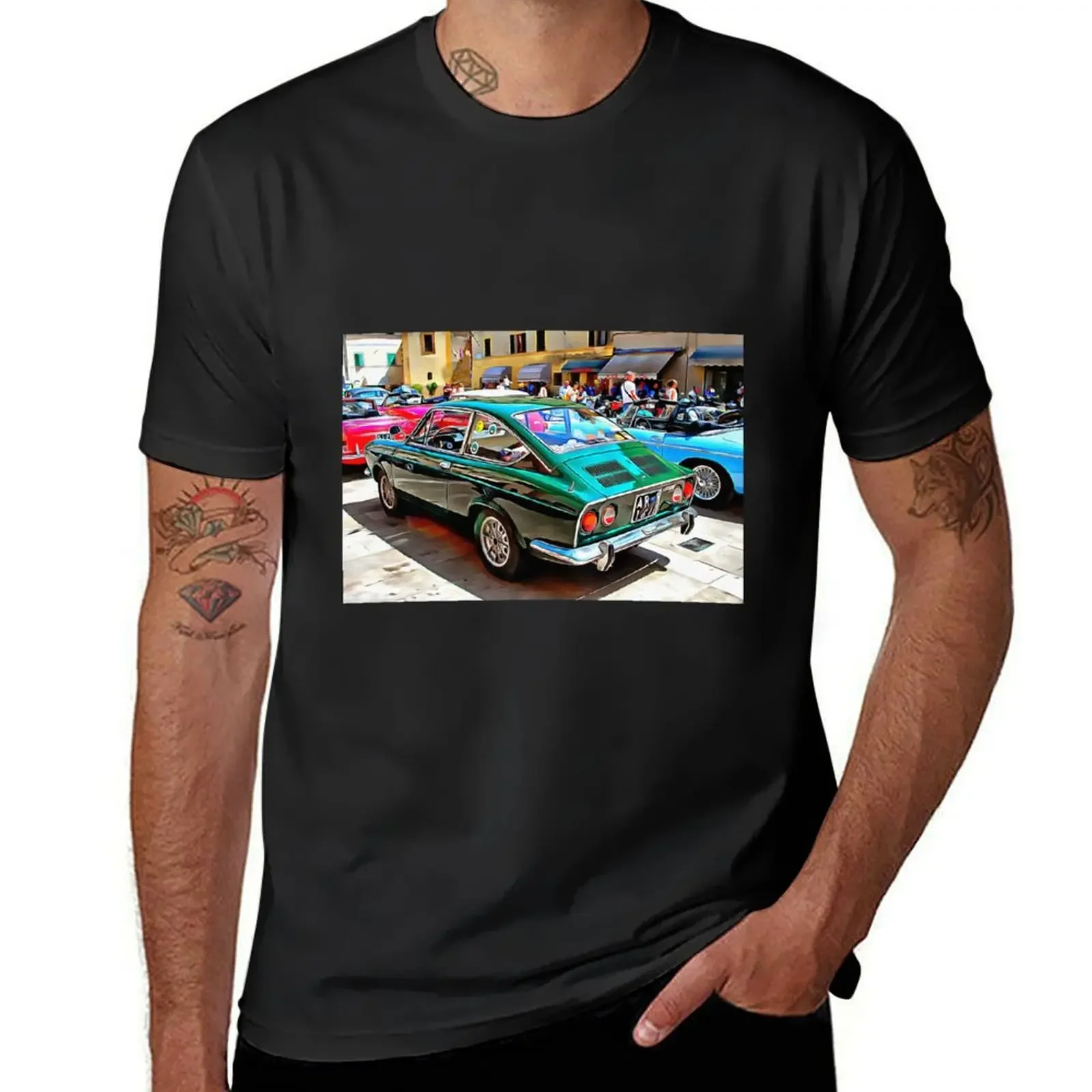 

Fiat 850 Sports Coupe T-Shirt blacks korean fashion compression shirt men