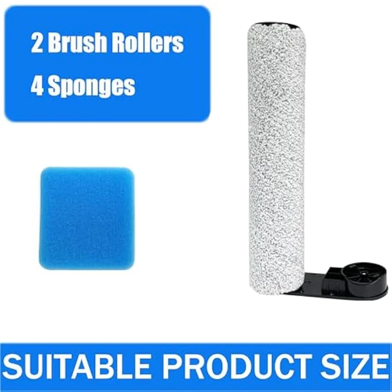 

ABJN-Сменная щетка-ролик и набор губчатых фильтров для пылесоса Eureka NEW430BL/для JONR ED12 (2 щетки + 4 губки)