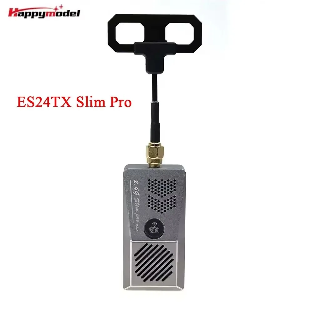 HappyModel ES24TX Slim Pro Nano 2.4G ELRS TX Module CNC Shell Cooling Fan Long Range Low Latency for TBS Tango 2 FRSKY X-Lite X9