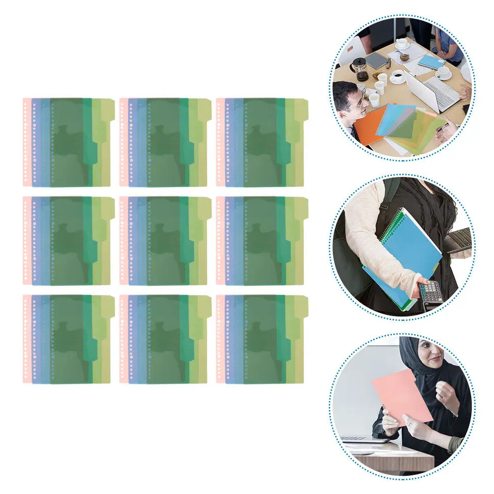 44Pcs Plastic Colored Index Dividers Writeable Tab Dividers for Quick Reference Colorful Organization in Notebooks Binders