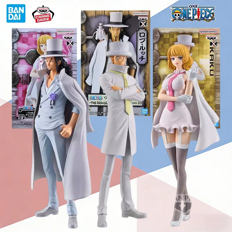 

Bandai Original Banpresto One Piece DXF Egghead Island CP0 Rob Lucci & Kaku PVC Statue Anime Action Figure Model Toy Gift