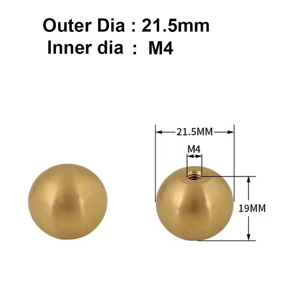Corrosion Resistant Fastening Decorative Anti-Collision Brass Inner Tooth Ball Nut Outer Dia 6mm-25mm Inner Dia M3-M12