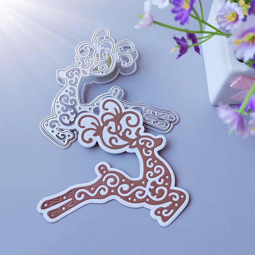 

Exquisite Christmas Deer cutting dies scrapbook decoration embossed photo album decoration card making DIY crafts