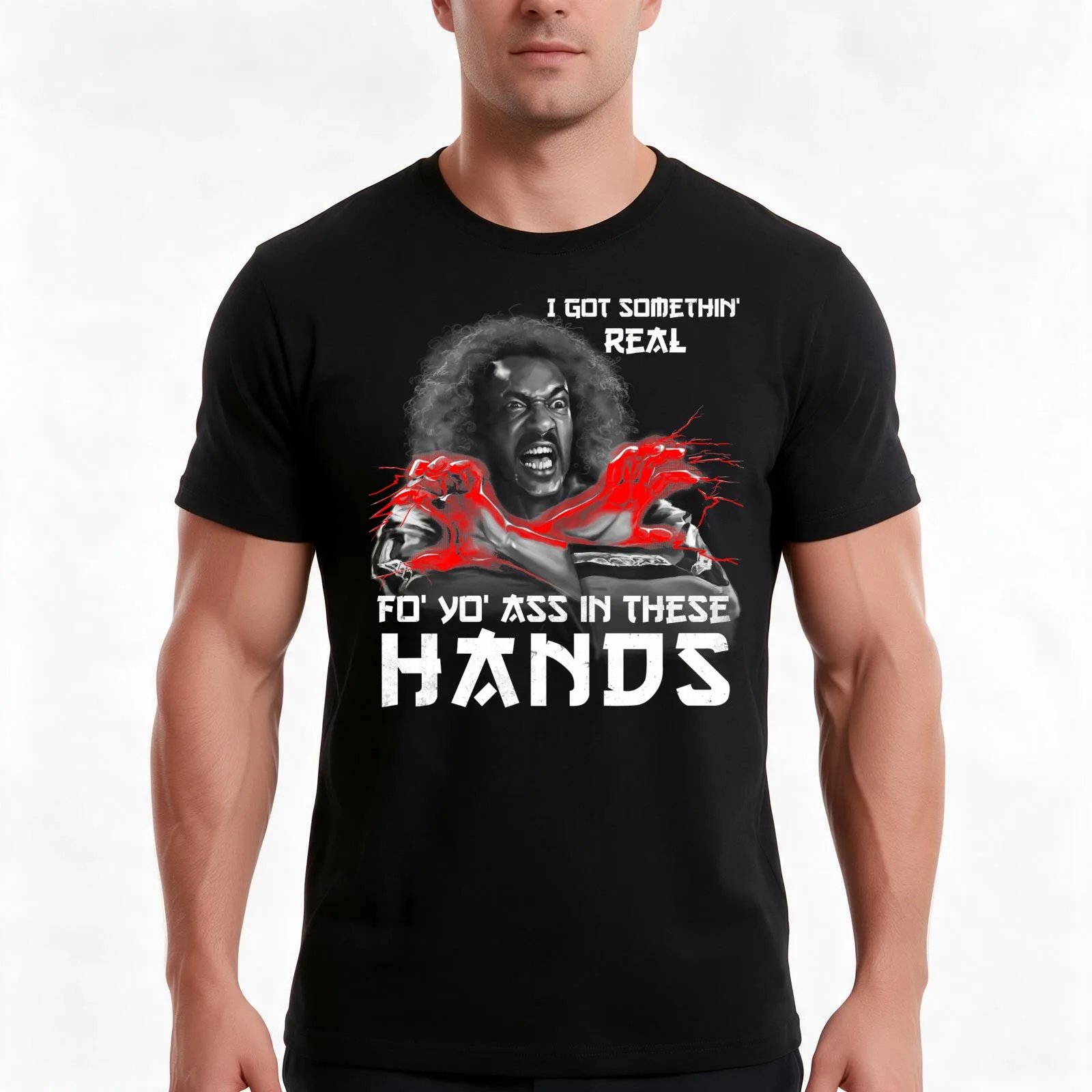 Sho'nuff the Shogun of Harlem T-Shirt Summer Casual Cotton Tee Oversized Streetwear Tops Vintage Graphic Print 100% Cotton