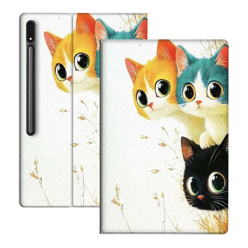 

Cartoon Cute Art Cat For Samsung Galaxy Tab S10 S9 S8 S7 FE Lite Soft Flexible Support Tablet Case Gift