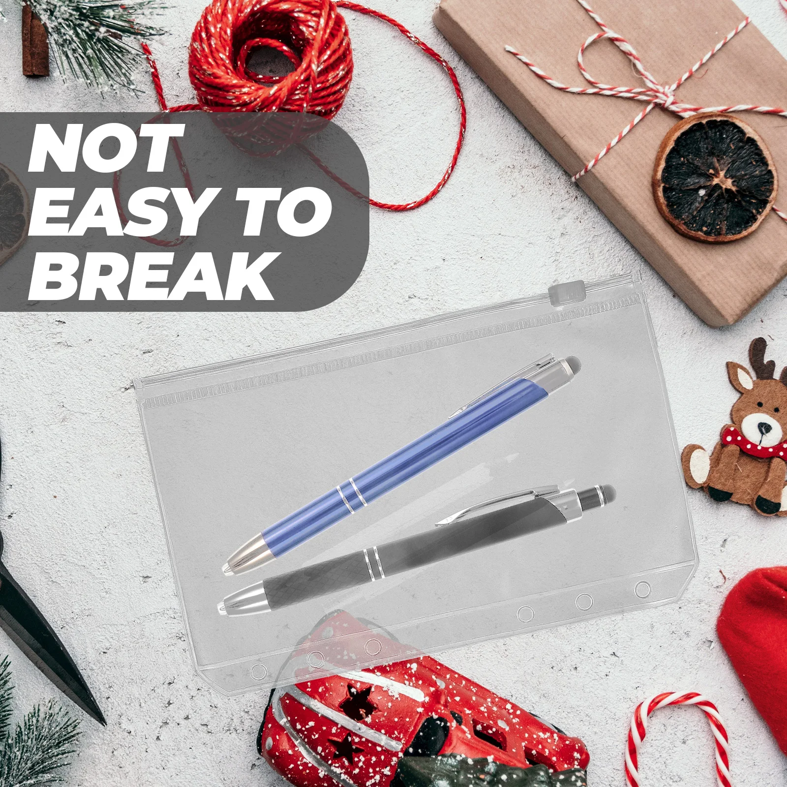 

20pcs Binder Zipper Pouch PVC Document Pouch Extra Thick Storage Bag for Office Supplies A6 Zip Bag Reusable Business Card