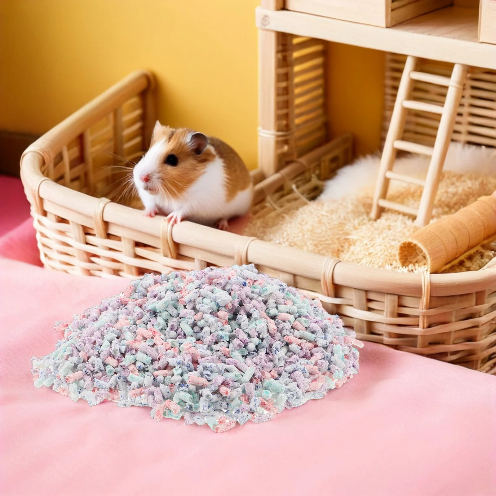 

1 Set Pet Bedding: Soft Paper Bedding For Small Animals Absorbent Hamster Bedding Pads Natural Rat Rabbit Guinea Pig Gerbil