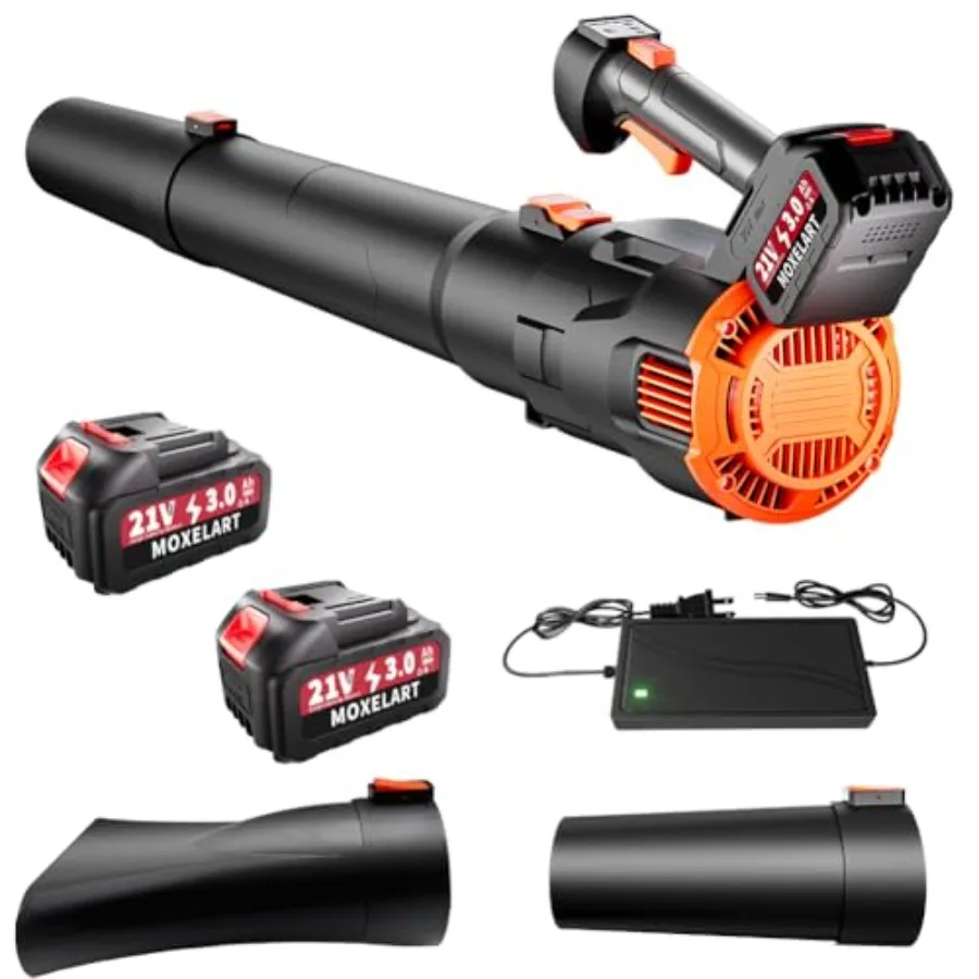 

Leaf Blower Cordless Electric Leaf Blowers with 2 x 3.0Ah Batteries and Charger 3 Variable Speed Modes Powerful Lightweight Blo