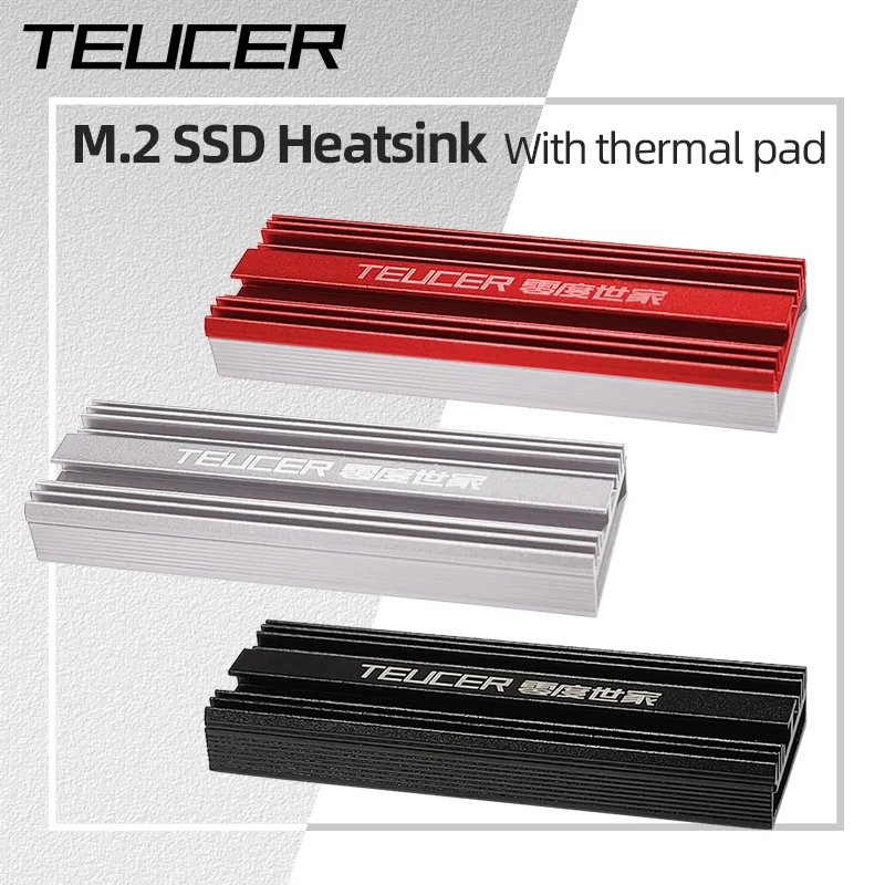 M.2 SSD NVMe Heatsink 2280 Aluminum Radiator with Thermal Pad  Solid State Drives Cooling Accessories Thickness 9mm Can Use PS5