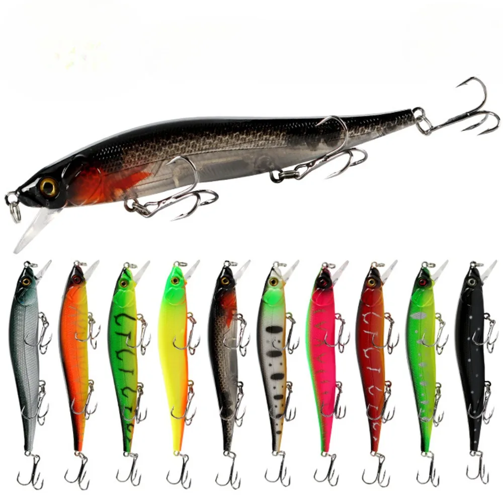 Biomimetic Minnow Bait 14g 12cm Long-Range Plastic Bait Wobblers On Pike Floating Artificial Hard Bait Fishing Gear