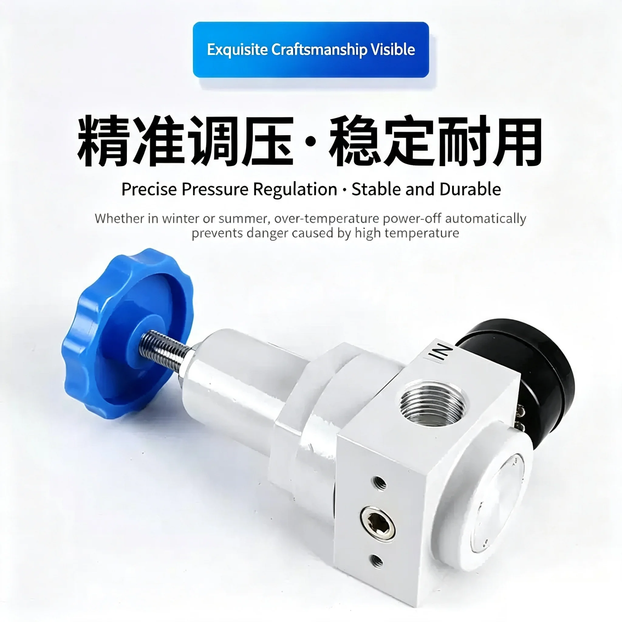 Regulator With Gauge Port 1/4 3/8 1/2 2 inch BSP 1/2