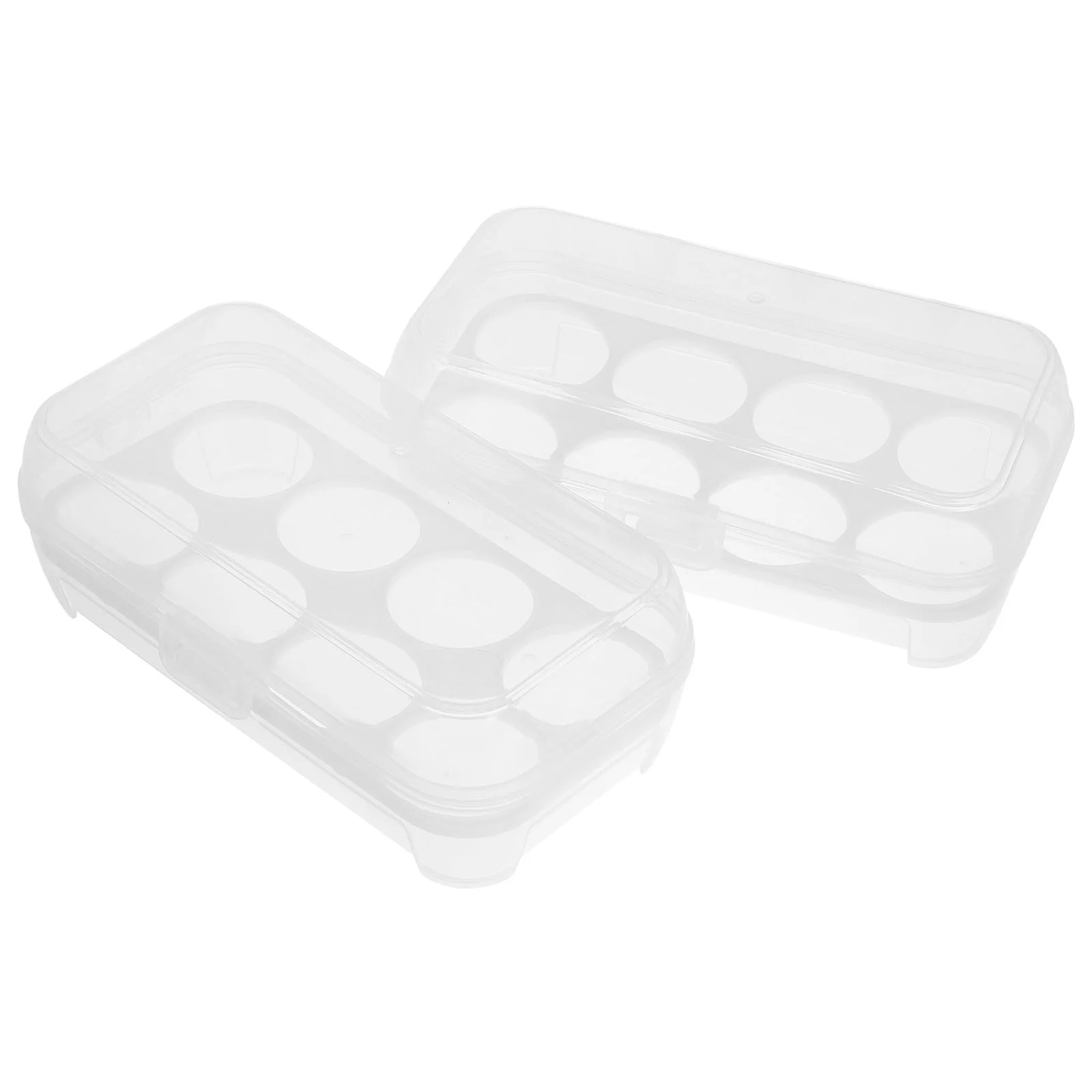 2 Pcs Egg Storage Box Clear Deviled Tray Transparent Carton Holder Refrigerator