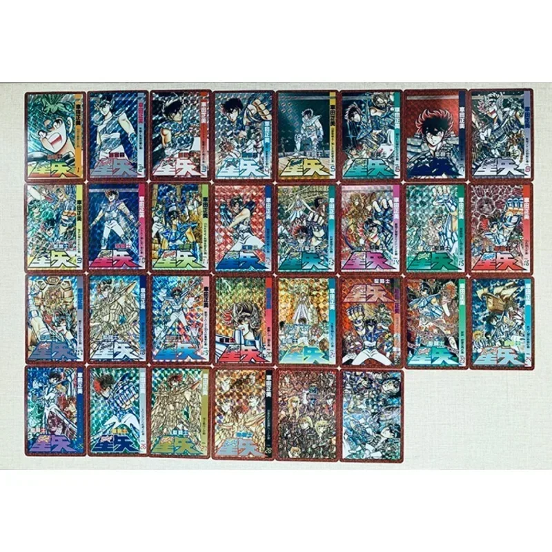 30pcs/set Saint Seiya Cover Picture Book Saori Kido Animation Characters Plaid Flash Card Anime Classics Game Collection Cards