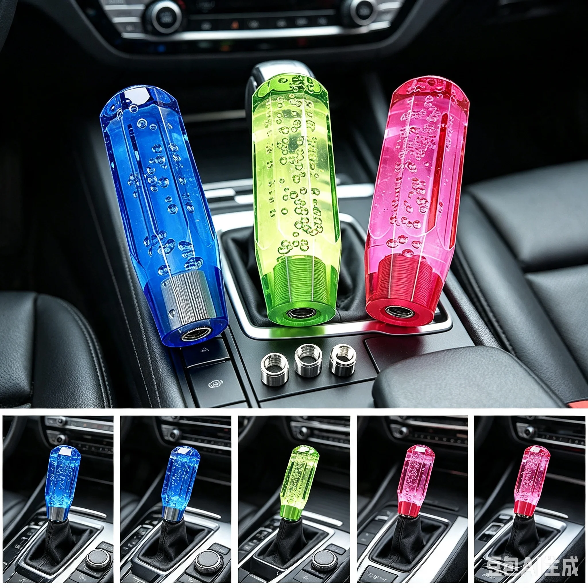 15cm Car Crystal Resin Gear Shift Knob Bubble Auto Manual Shifter Stick Fit For Honda Toyota Nissan Mitsubishi Ford Chevrolet