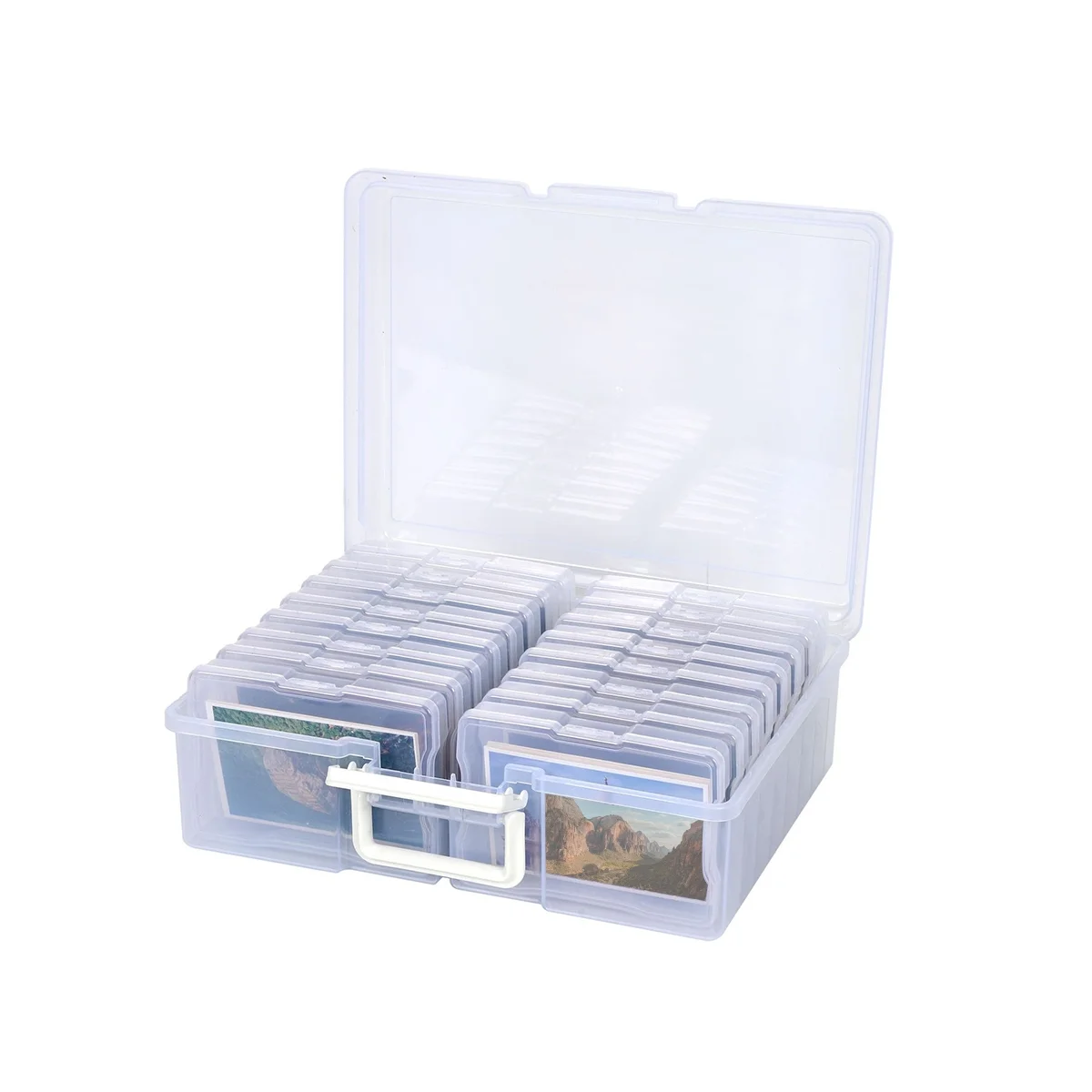 Photo Case 4 X 6Inch Photo Storage Case 16 Inner Photo Organizer Boxes Transparent Craft Photo Storage Containers Box