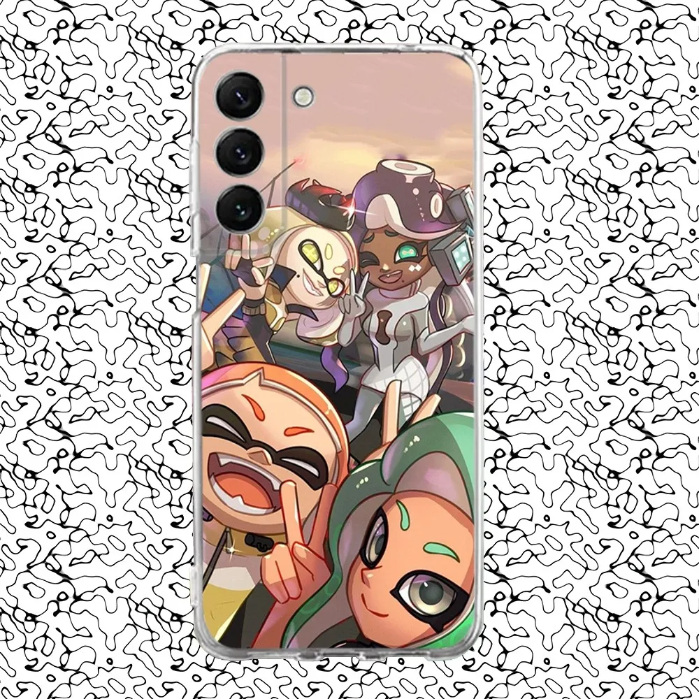 Game S-Splatoon Phone Case Silicone For Samsung S30,S23,21,22,20 Ultra,S20 FE lite,S10,9,PIus Note20ultra Cover Clear