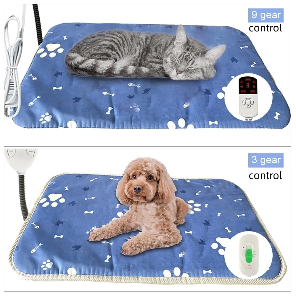 Waterproof Pet Electric Heated Blanket with Adjustable Thermostat Essential for Spring and Winter Keep Your Pet Warm Cozy and Dr