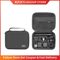 XFJI Estuche de transporte Compatible con DJI Osmo Nano Combo accesorios de cámara bolso de hombro de cuero PU organizador de bolsa de viaje