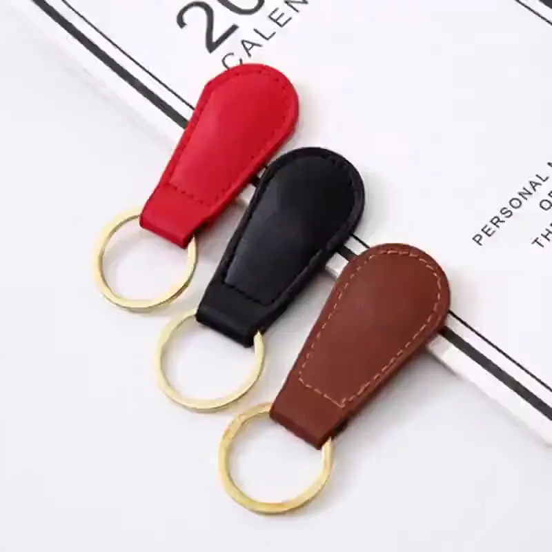 Simple Magnetic Keychain Trendy PU Metal Car Keyring Fashion Men Women Gold-color Magnet Key Chains Cute Home Keys Accessories