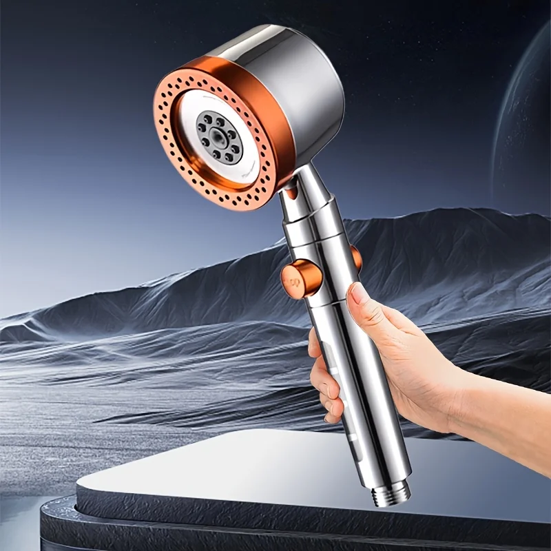 

1pc Quality High-Pressure Handheld Shower Head with 5 Adjustable Water Flow Modes & Built-In Filter,Easy Installation