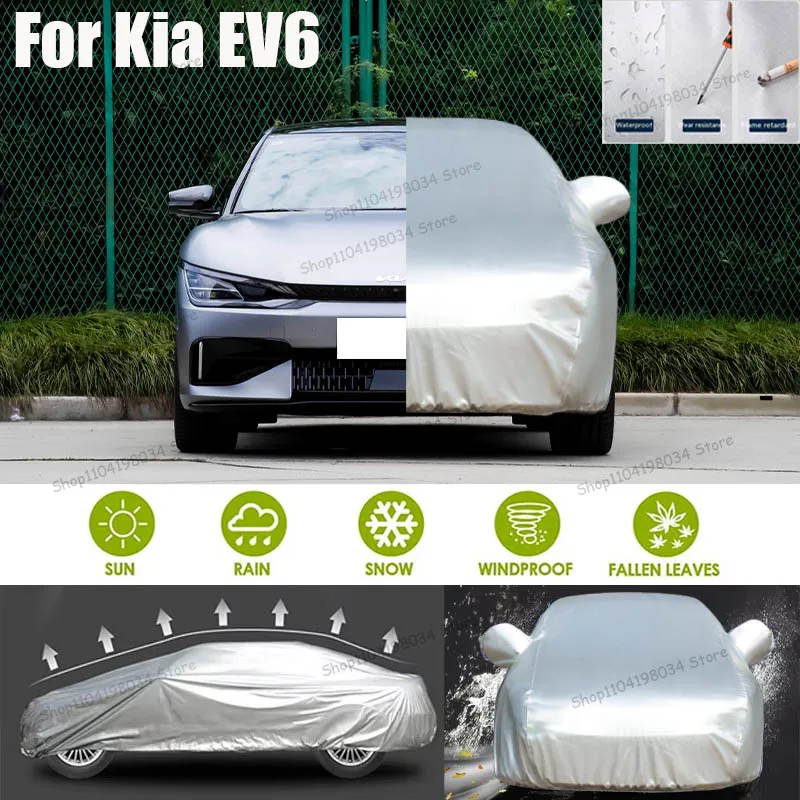 

For Kia EV6 Auto parts Anti snow Anti dust Sunscreen Anti-uv Anti peeling paint And Anti Rainwater 210t car cover Car cover