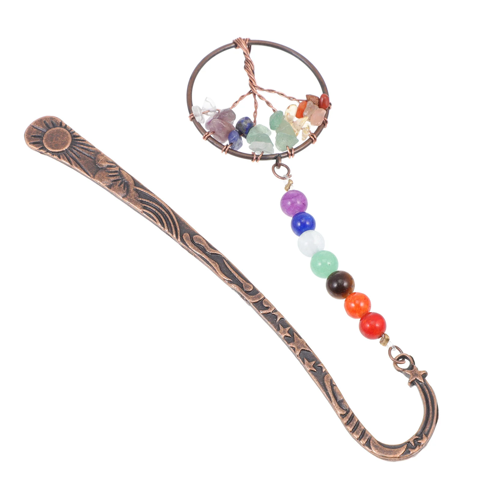

Basic Seven Chakra Stone Bookmark Bookmarks Multipurpose Gift Decorative Office