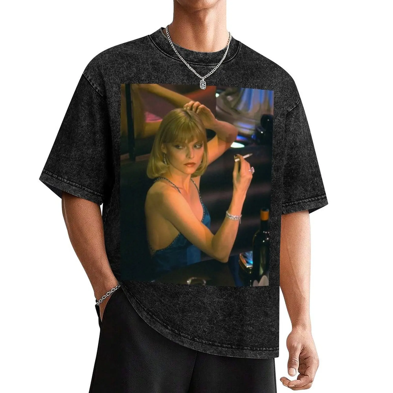 Elvira Hancock / Scarface 1983 T-Shirt tops man t shirt plain black t shirts men