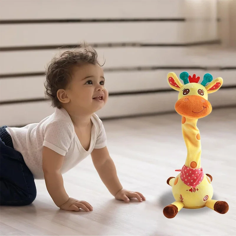 

Dancing Talking Giraffe Toy, Stuffed Animal Baby Toy Repeating What You Say, Glowing Musical Giraffe With Children's Songs Gifts