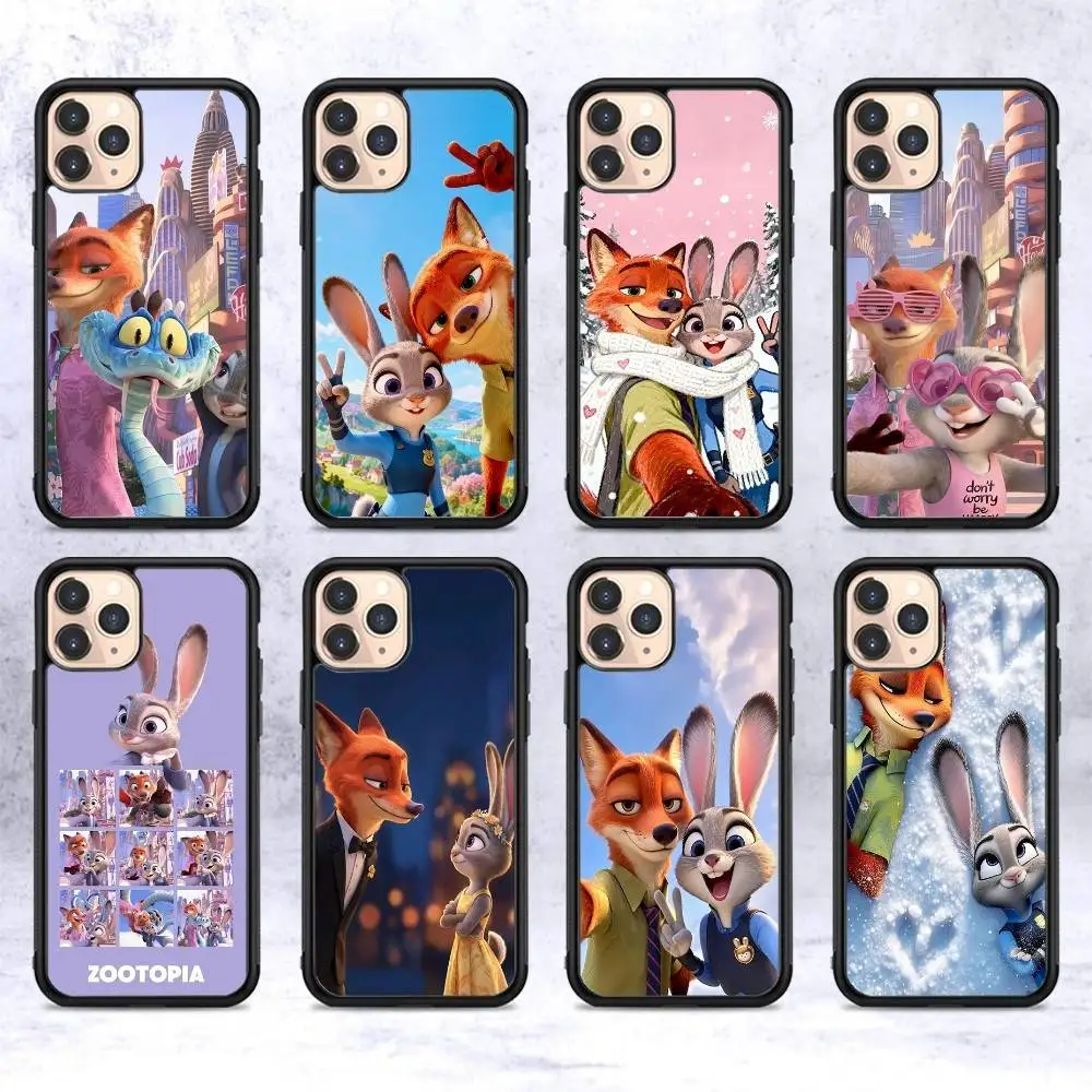 Z-ZootopiaS 2 Movie Phone Case For IPhone 11 12 13 14 15 16 17 Pro Max Plus PC+TPU Shockproof Shell