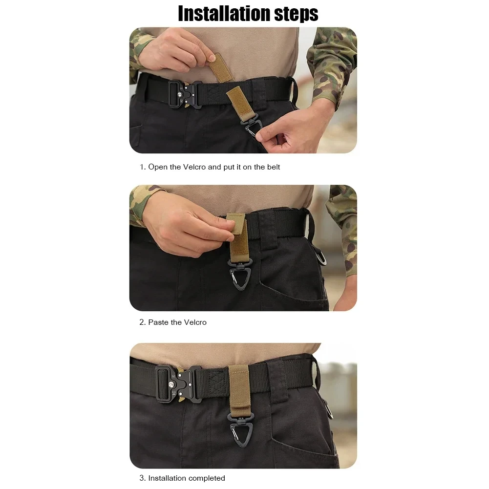 1-10 Stück Nylon-Hängehaken Karabiner Taktische Schnallen Gürtelclips Schlüsselanhänger Camping-Aufhängehaken Camping-Werkzeug – Detail 20