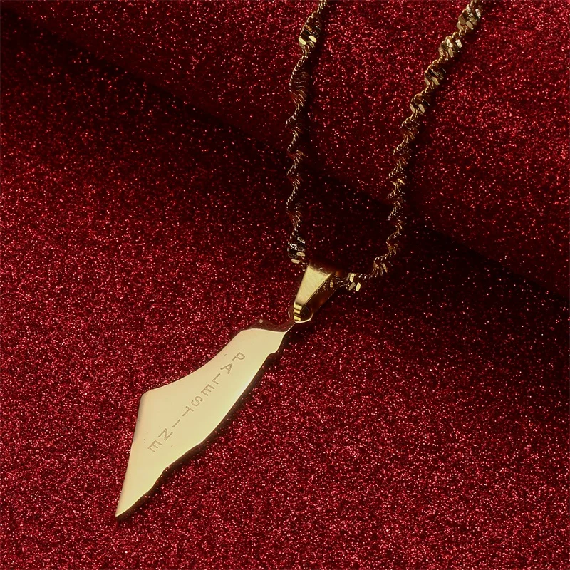 Palestine Pendant Chain Necklaces Gold Silver Color Jewelry