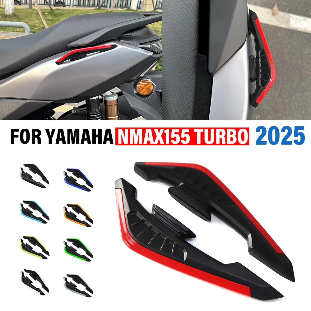 FÜR YAMAHA NMAX155 TURBO 2025/NMAX155 2020-2024 Motorrad Spoiler Roller Dynamische Flügel Winglet Verkleidung Dekoration Aufkleber