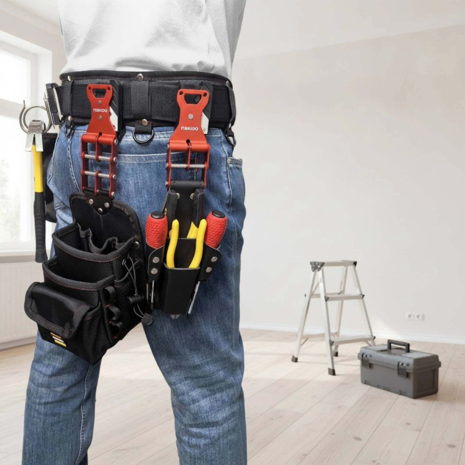 Tool Bag Chain Buckle Anti-Loosening Quick-Hang Tool Buckle Hardware Rust-Resistant Heavy-Duty for Electricians, Jobsite