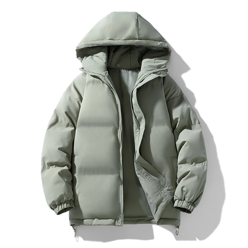 

New Men'S Loose Casual Thick Warm Cotton Jacket Korean Version Youth Fashion Autumn And Winter Windproof Hooded Versatile Coat