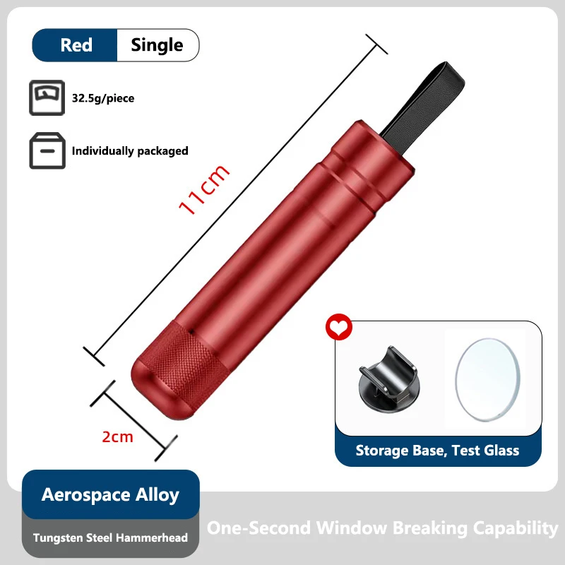 Upgrade Tungsten Steel Head Car Safety Hammer Window Breaker One Second Emergency Exit Tool Car Parts