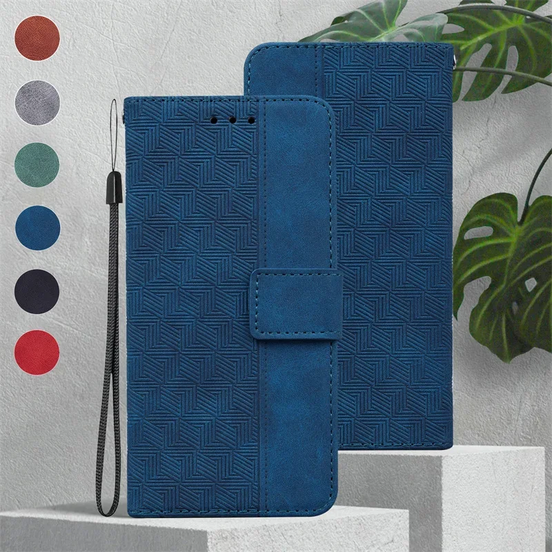 

Высококачественный кожаный чехол для Xiaomi Redmi Note 13 4G 13C Note13 Pro+ 13Pro Plus Redmi13C 5G, новый магнитный чехол с геометрическим текстильным рисунком