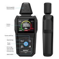 Classy-MESTEK Portable Electromagnetic Radiation Detector Household Temperature Humidity Tester Digital Color Display Detector,