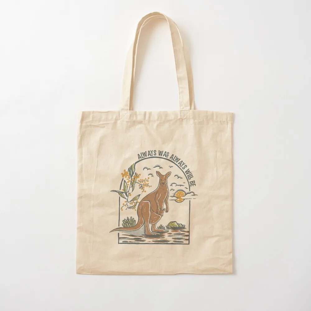 Vintage style kangaroo always was always will be Tote Bag Big bag women Shopping bags shopping bags foldable