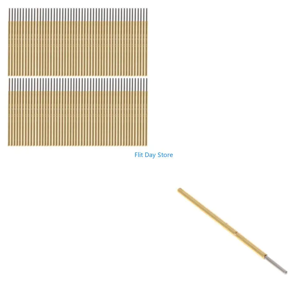 F92C 100 Pcs Spring Test Probe Pogo Pin P50-J1 Dia 0.68mm Length 16.35mm Test Pin