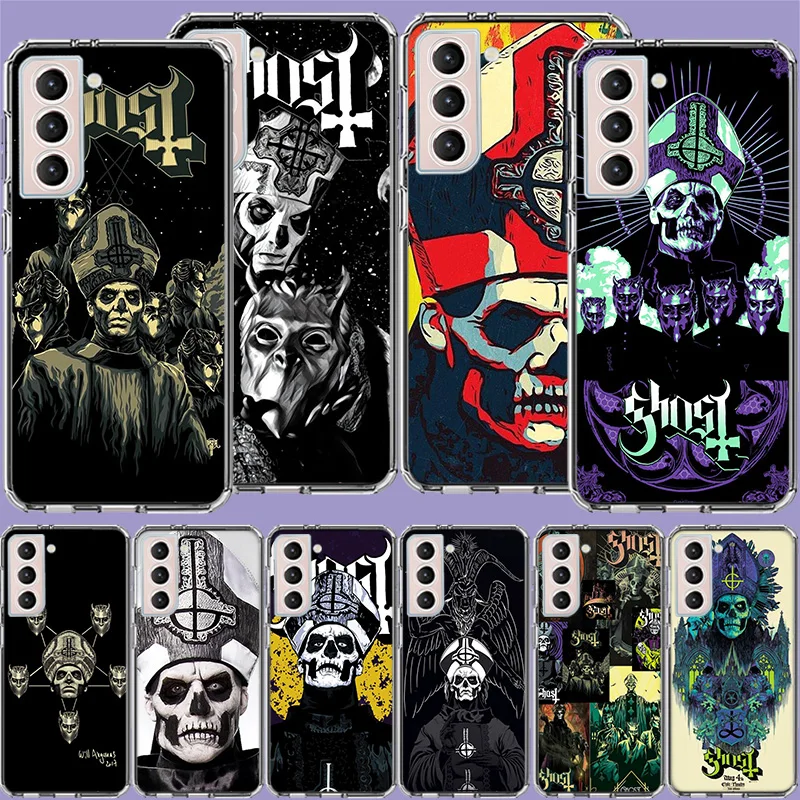 Ghost Papa Emeritus Phone Case For Samsung Galaxy S24 S22 Ultra Capa S21 S23 FE S20 S10 S9 S8 Plus S10E S7 Edge Cover Shell Coqu